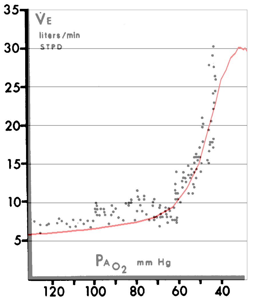 Ventilatory response to hypoxia